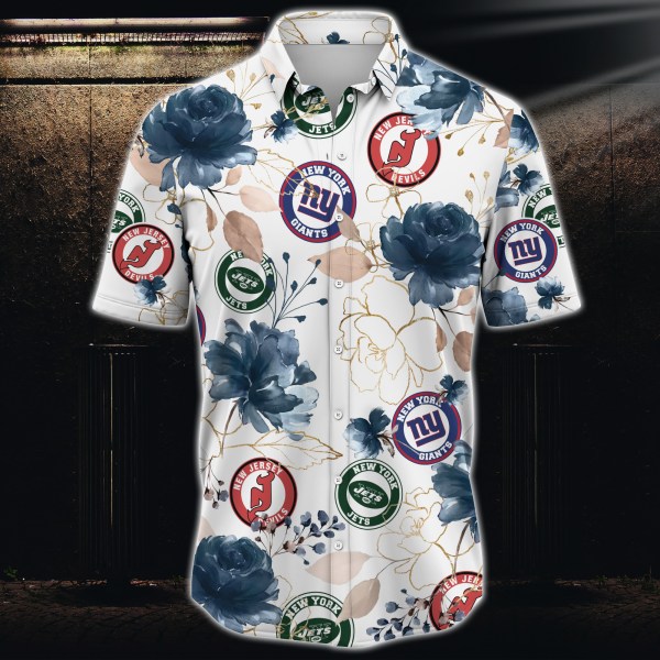 New Jersey Sports Teams Flower 2022 Hawaiian Shirt