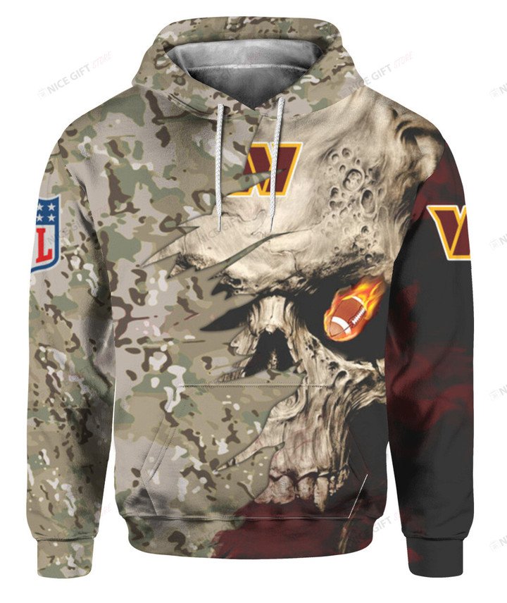 NFL Washington Commanders Camouflage 3D Hoodie