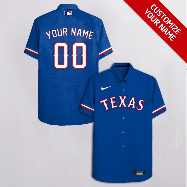 MLB Custom Name Texas Rangers Hawaiian Shirt