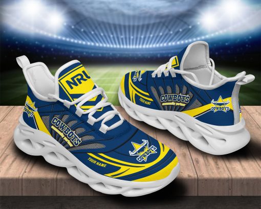 North Queensland Cowboys NRL Custom Name Clunky Max Soul Shoes