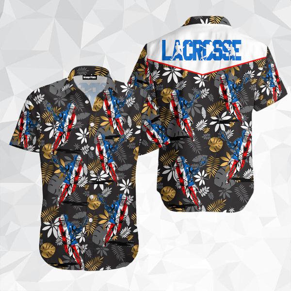 Lacrosse American Floral Hawaiian Shirt