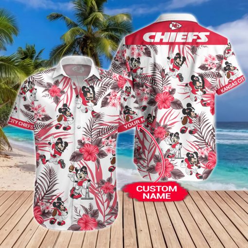 Kansas City Chiefs Mickey Custom Name Hawaiian Shirt