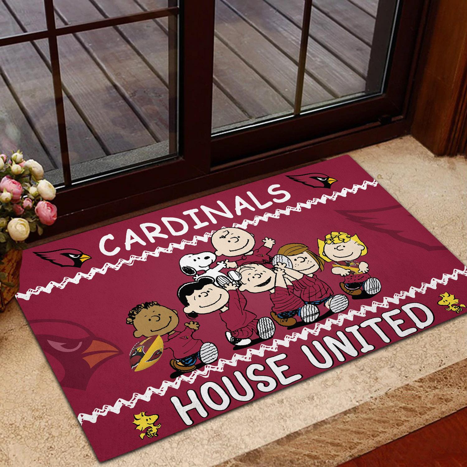 Arizona Cardinals Peanuts House United Doormat