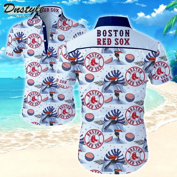 MLB Boston Red Sox Hawaiian Shirt Summer Button Up