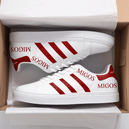MIGOS Red 3D Over Printed Stan Smith Shoes