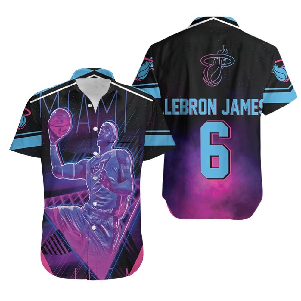 Lebron James 6 Miami Heat Legend Vice Art Hawaiian Shirt