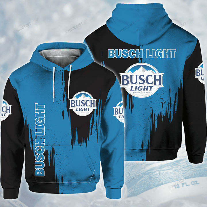 Busch Light Black And Blue 3D Hoodie