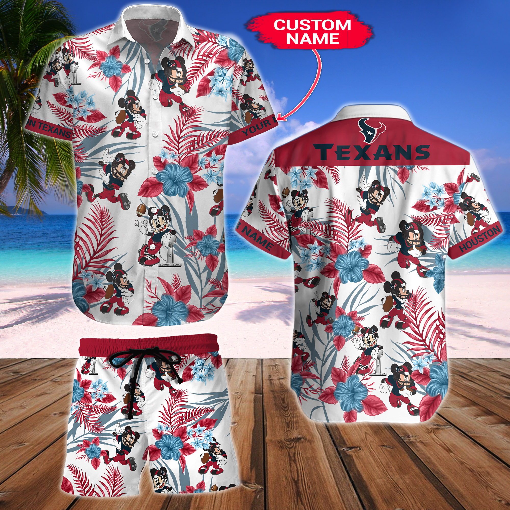 Indianapolis Colts Mickey Custom Name Hawaiian Shirt