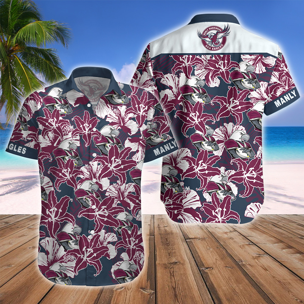 Manly Sea Eagles NRL Mascot Hawaiian Shirt