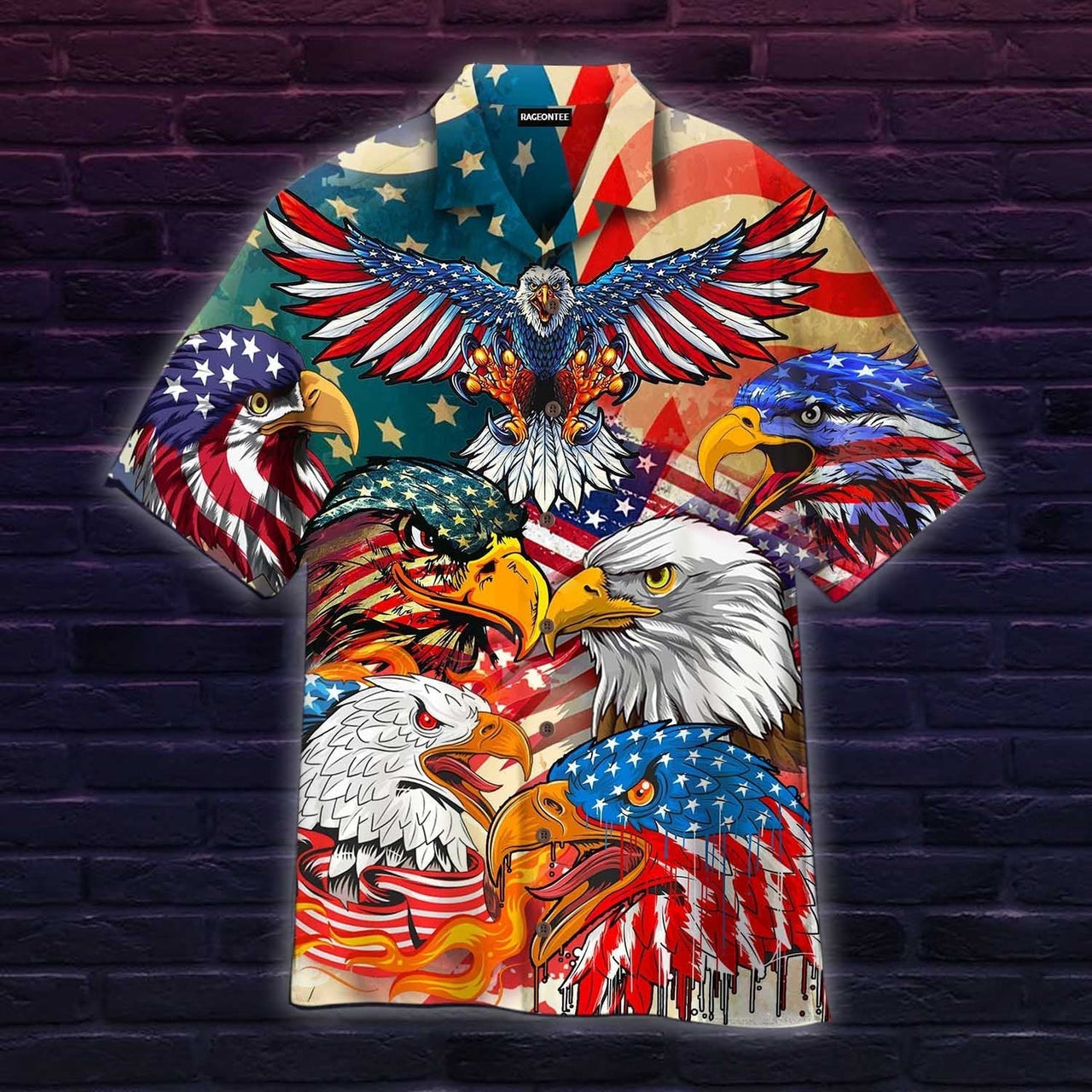 American Bald Eagle Hawaiian Shirt