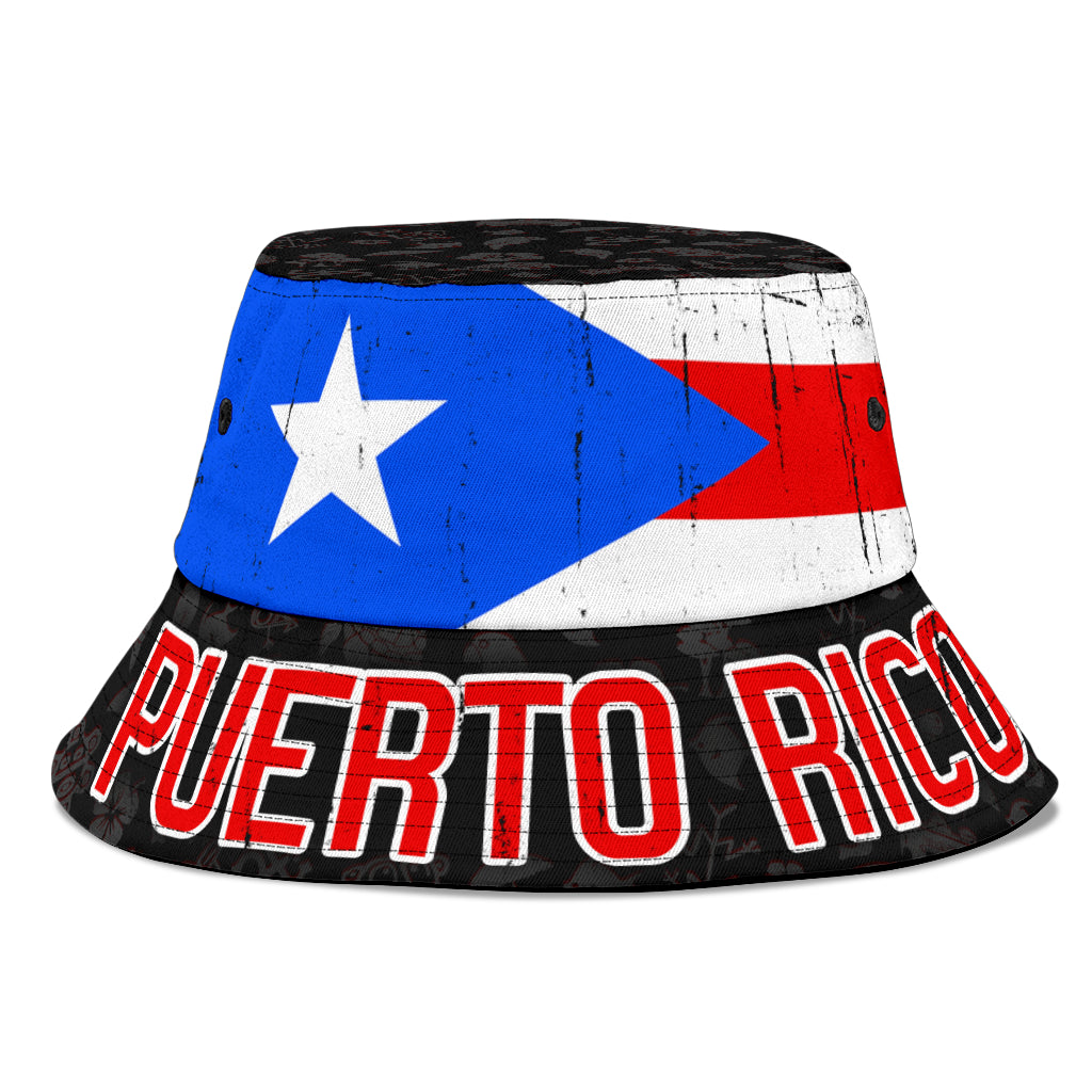 Puerto Rico Flag Bucket Hat Cap