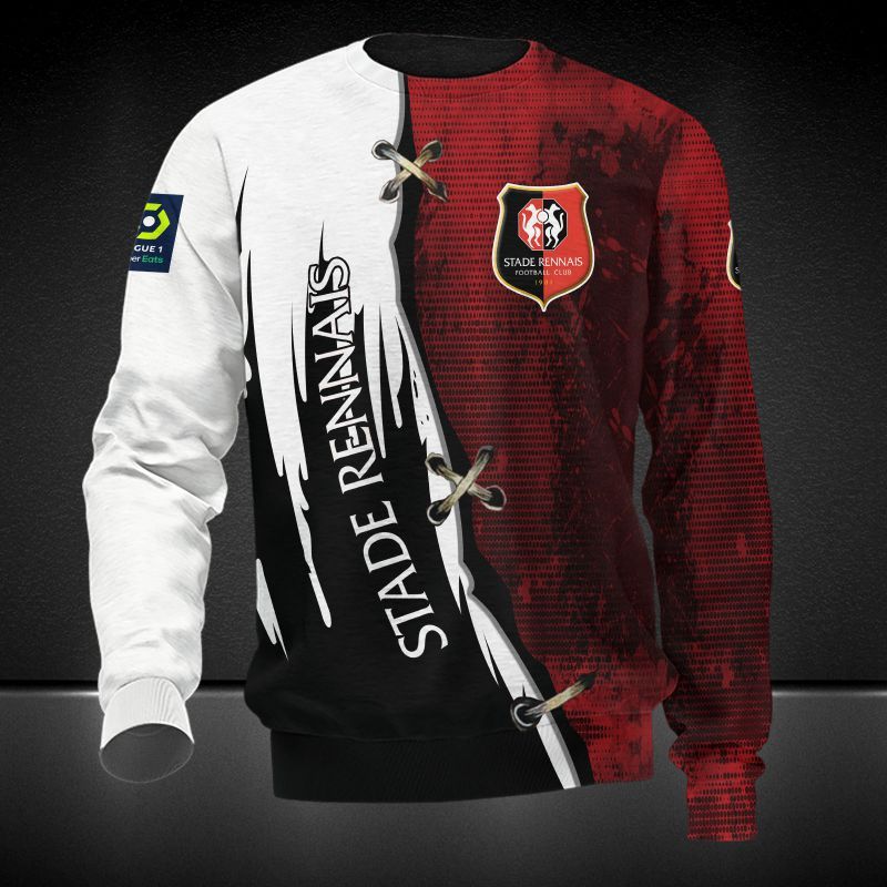 Stade Rennais F.C red 3d all over printed hoodie