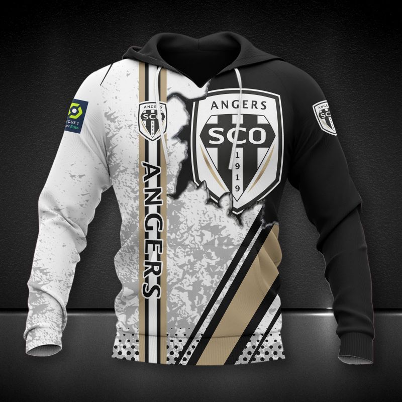 Angers SCO white 3d all over printed hoodie