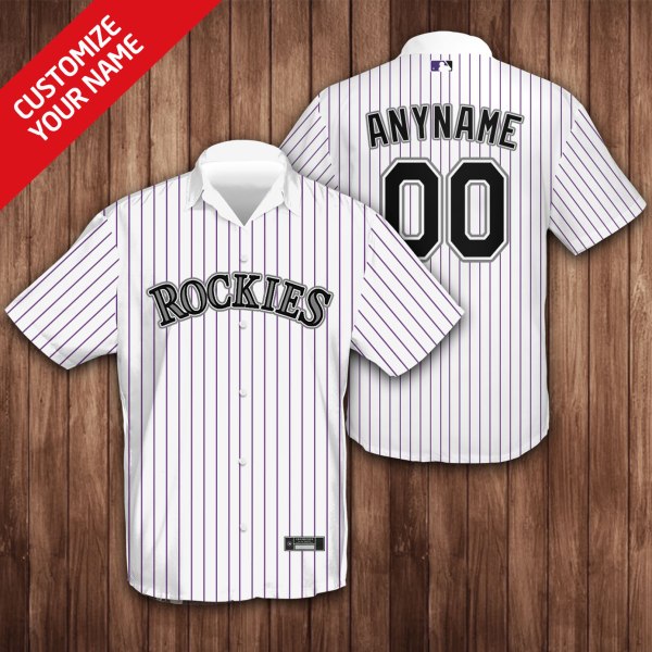 Colorado Rockies MLB Custom Name Hawaiian Shirt