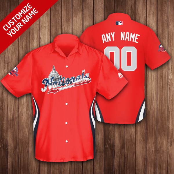 Washington Nationals MLB Red Personalized Hawaiian Shirt