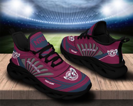 Manly Sea Eagles NRL Custom Name Clunky Max Soul Shoes