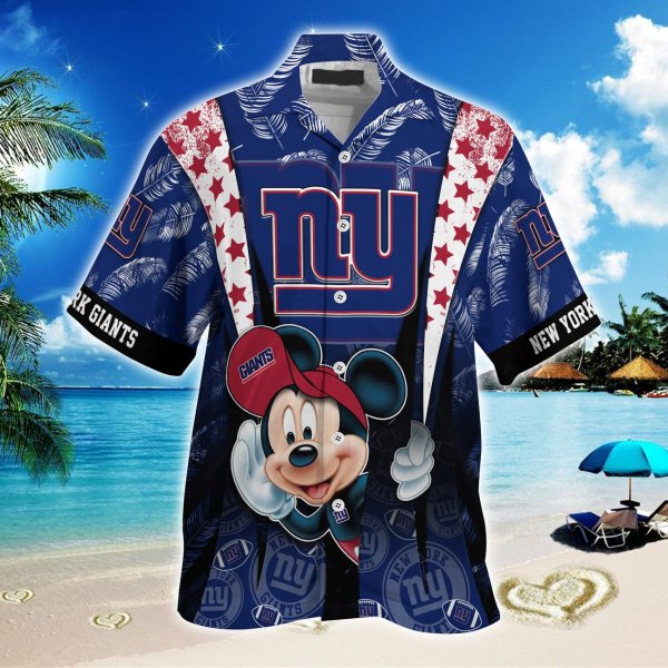 New York Giants NFL And Mickey Hawaiian Shirt