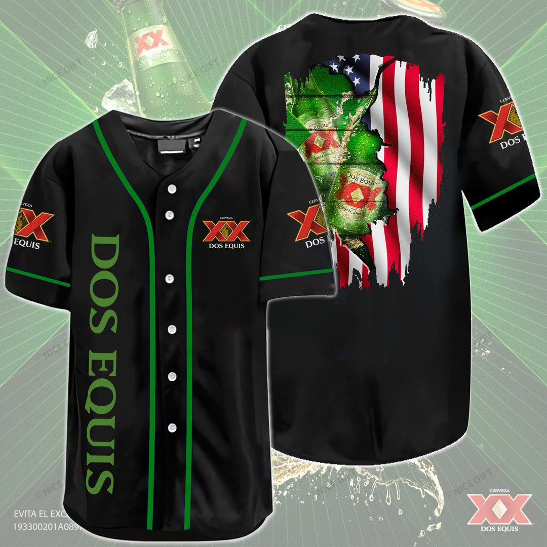 Dos Equis XX American Flag Baseball Jersey