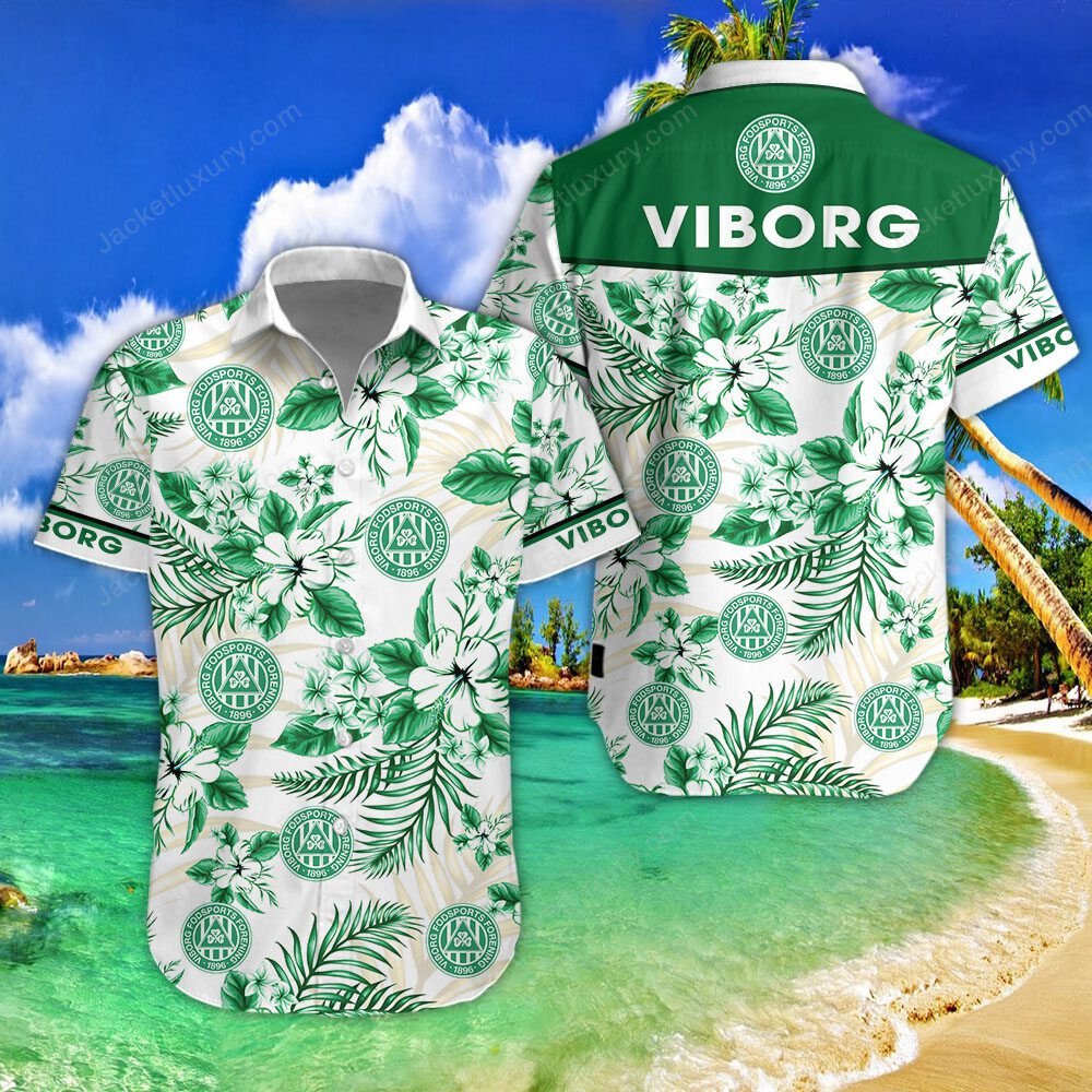 Viborg FF 2022 tropical summer hawaiian shirt