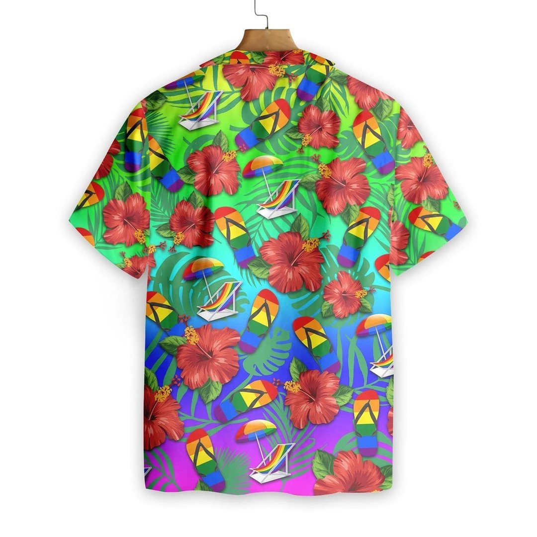 LGBT Pride Rainbow Flip Flops Summer Vibe Hawaiian Shirts