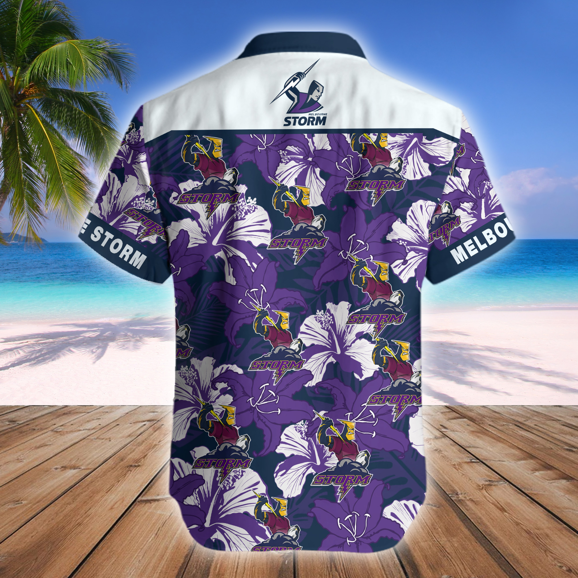 Melbourne Storm NRL Mascot Hawaiian Shirt