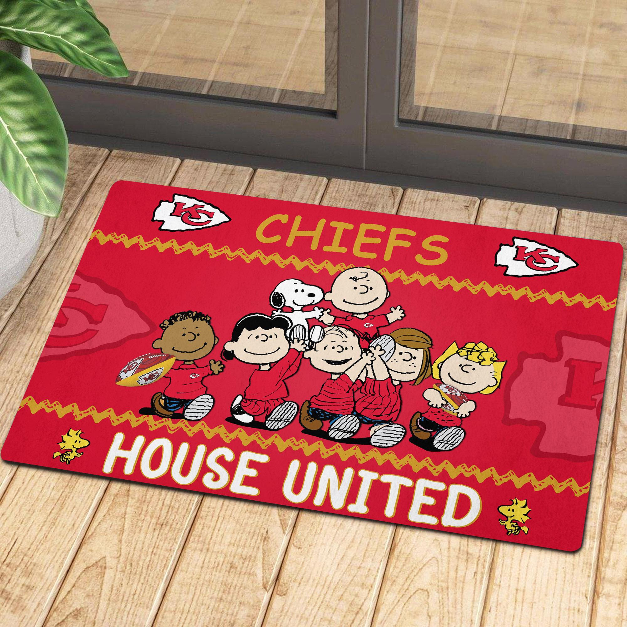 Kansas City Chiefs Peanuts House United Doormat