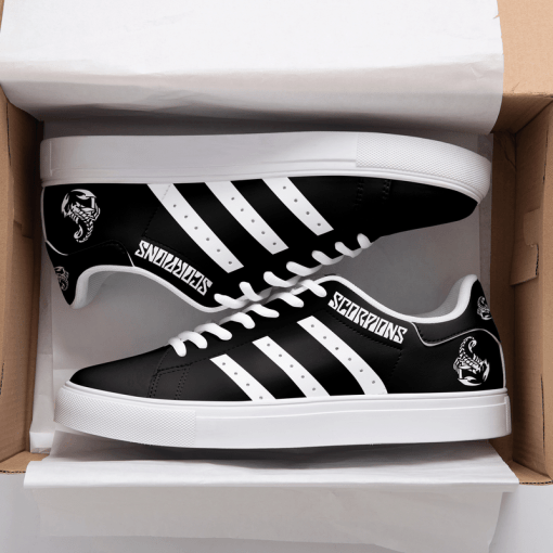 Scorpions Black And White Stan Smith Low Top Shoes