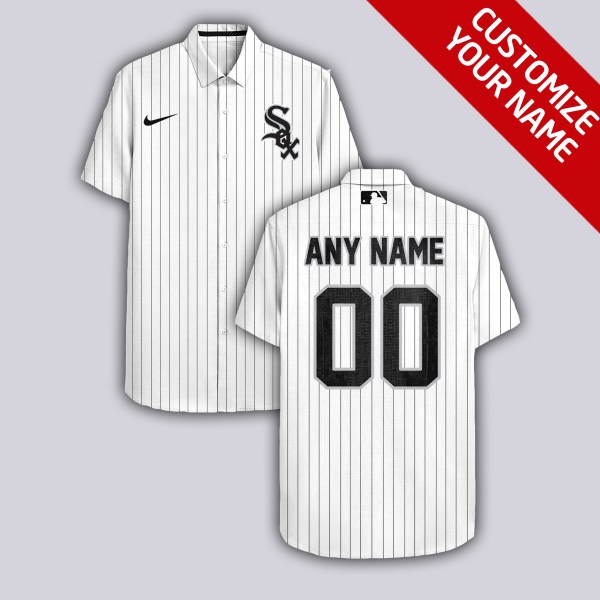 Chicago White Sox NFL White Personalized Hawaiian Shirt