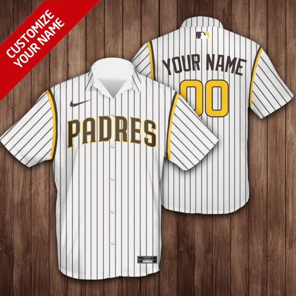 San Diego Padres MLB White Personalized Hawaiian Shirt