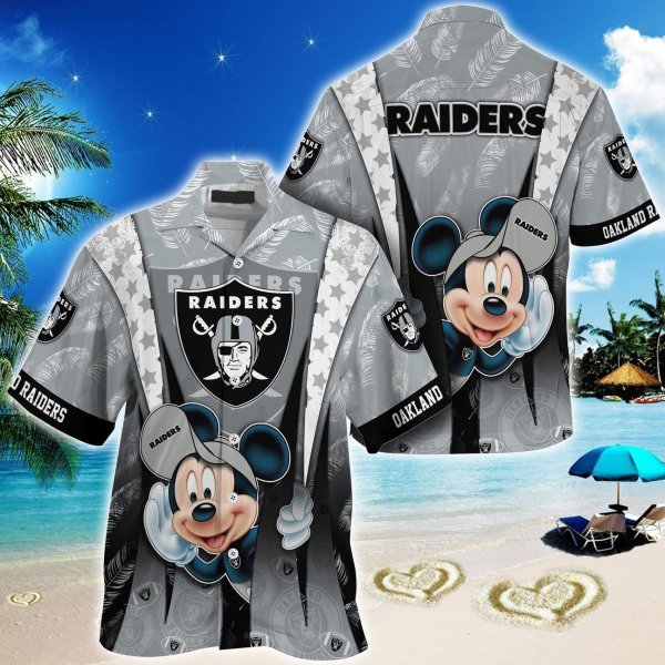 Las Vegas Raiders NFL And Mickey Hawaiian Shirt