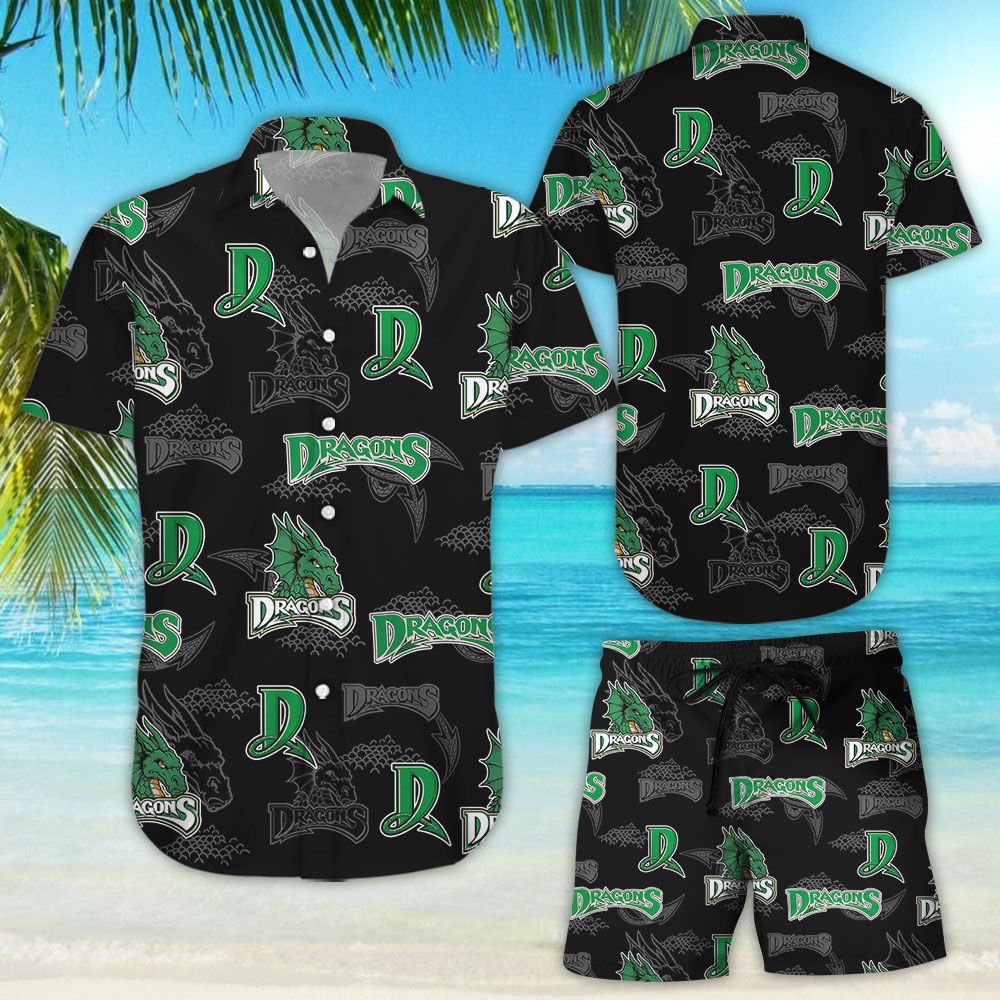 MILB Dayton Dragons Black Hawaiian Shirt