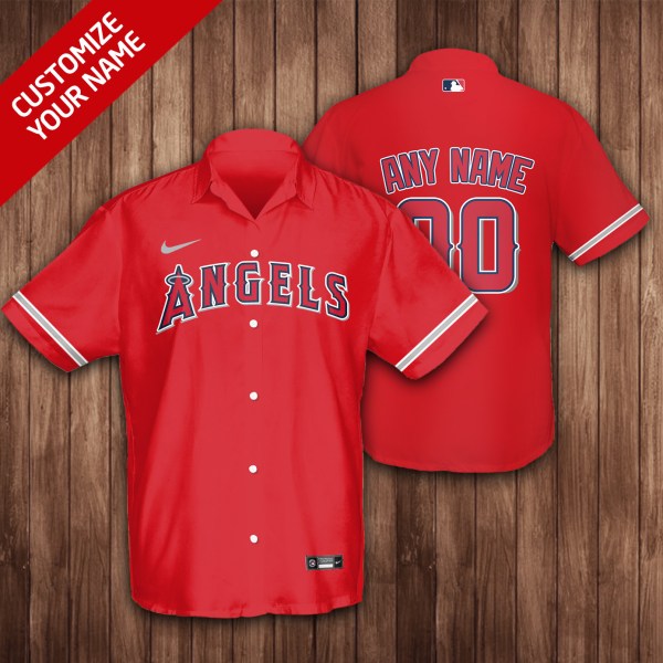 Los Angeles Angels MLB Red Personalized Hawaiian Shirt
