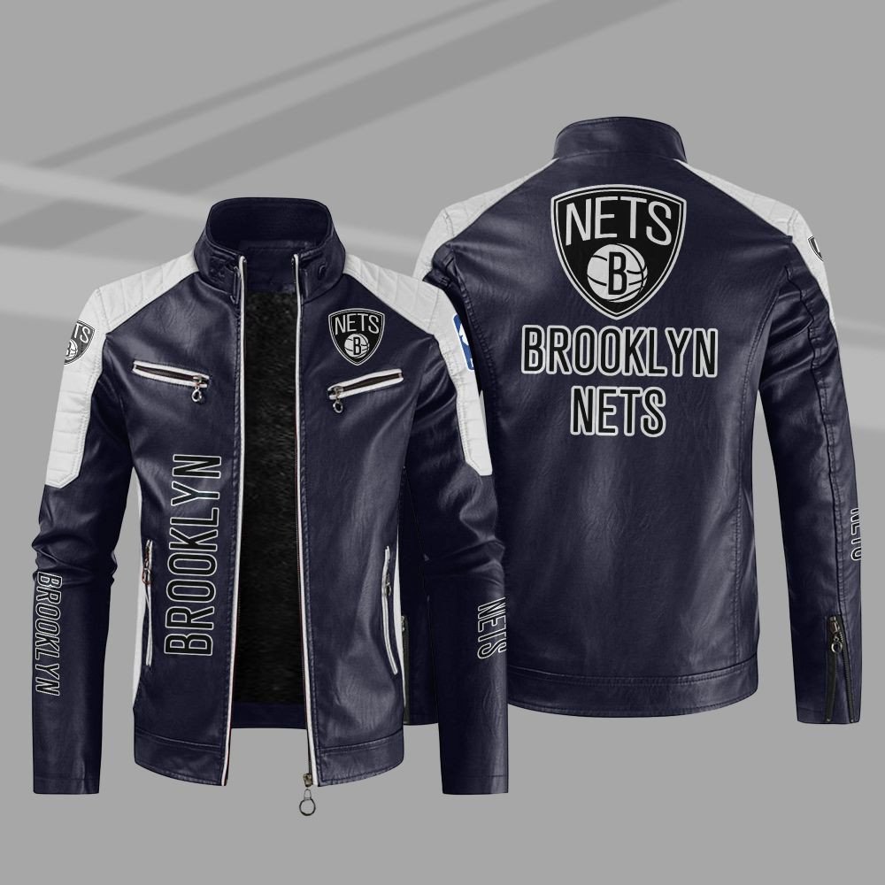 Brooklyn Nets NBA Leather Jacket
