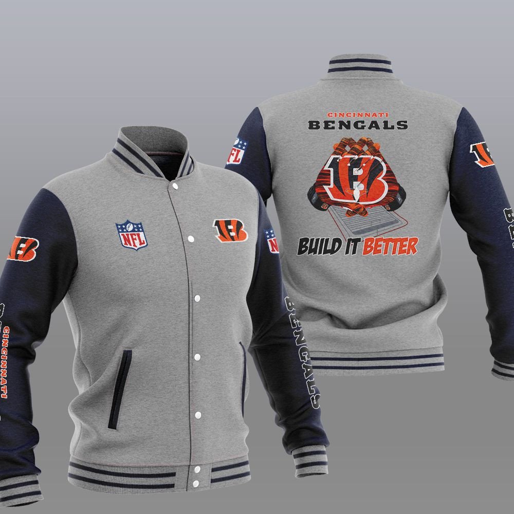 Cincinnati Bengals Build It Better Varsity Jacket