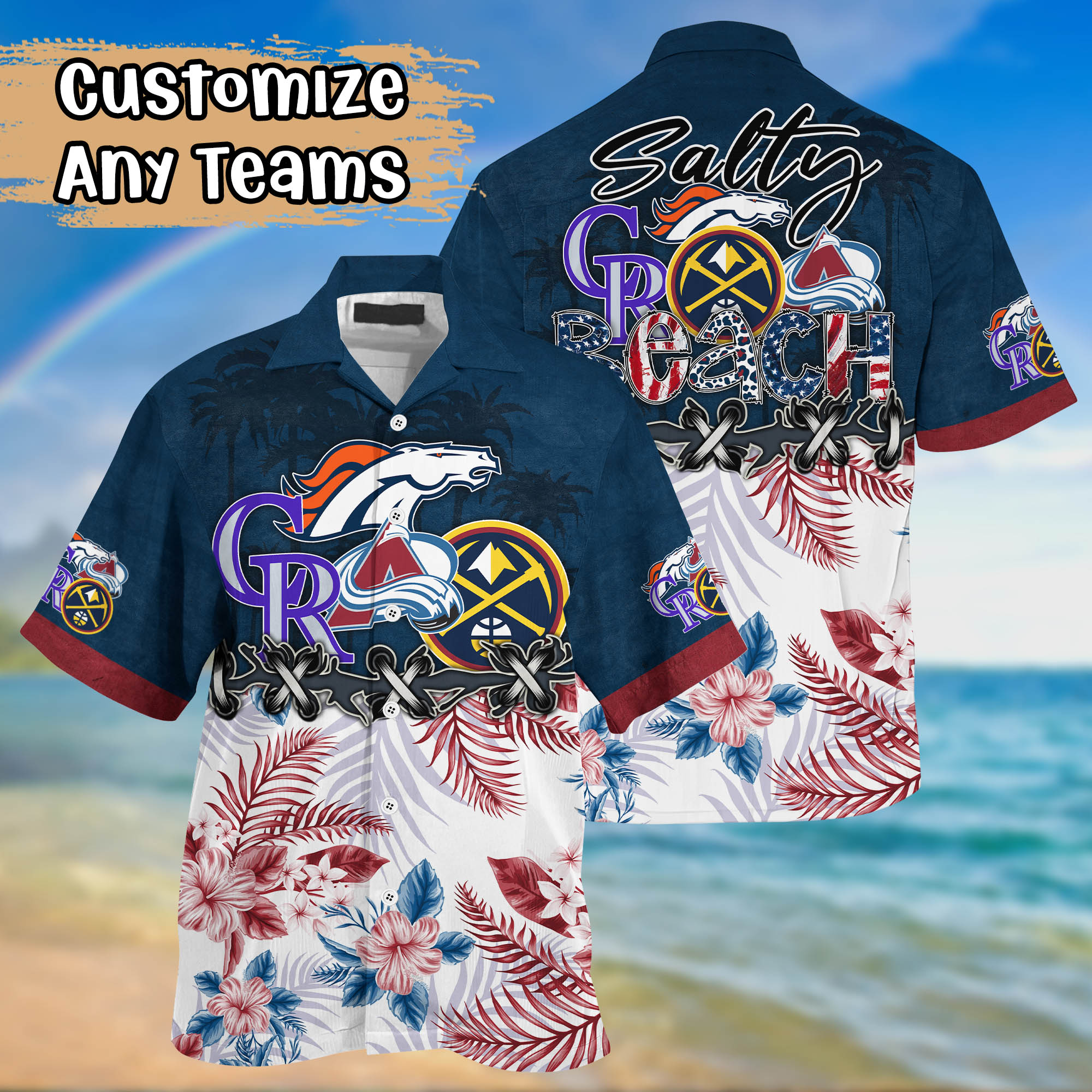 Colorado Sport Teams Salty Beach Hawaiian Shirt