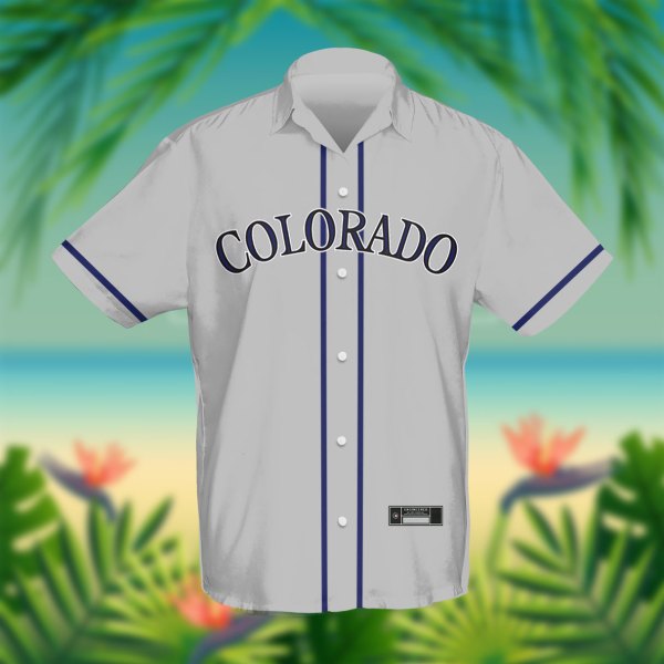 Colorado Rockies MLB Grey Personalized Hawaiian Shirt