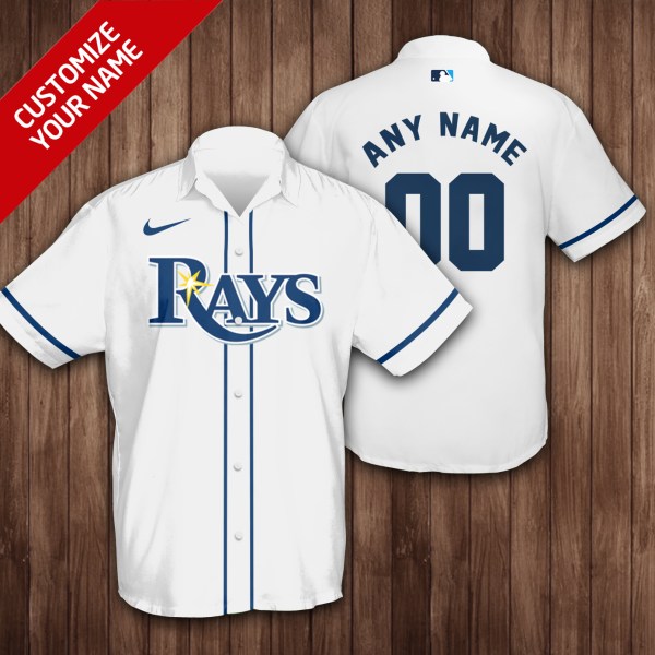 Tampa Bay Rays MLB Custom Name Hawaiian Shirt