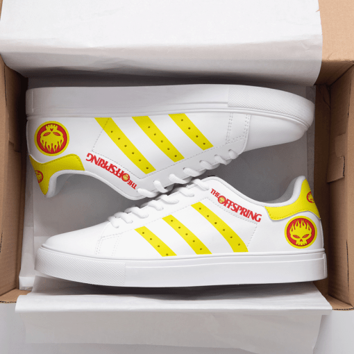 The Offspring Yellow And White Stan Smith Low Top Shoes