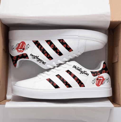 The Rolling Stones White Stan Smith Low Top Shoes