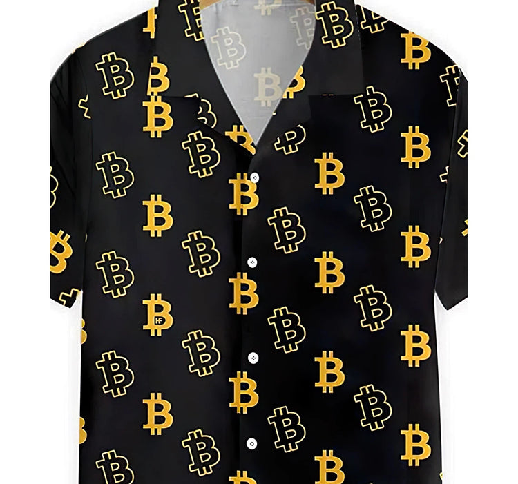 Seamless Bitcoin Hawaiian Shirt