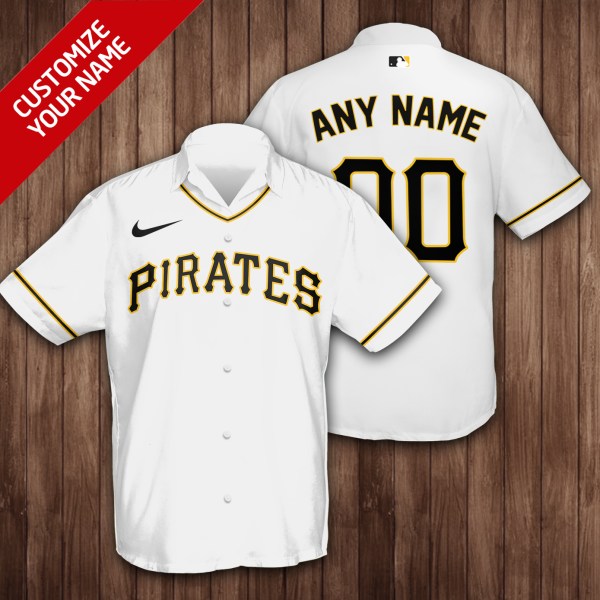 Pittsburgh Pirates MLB White Personalized Hawaiian Shirt