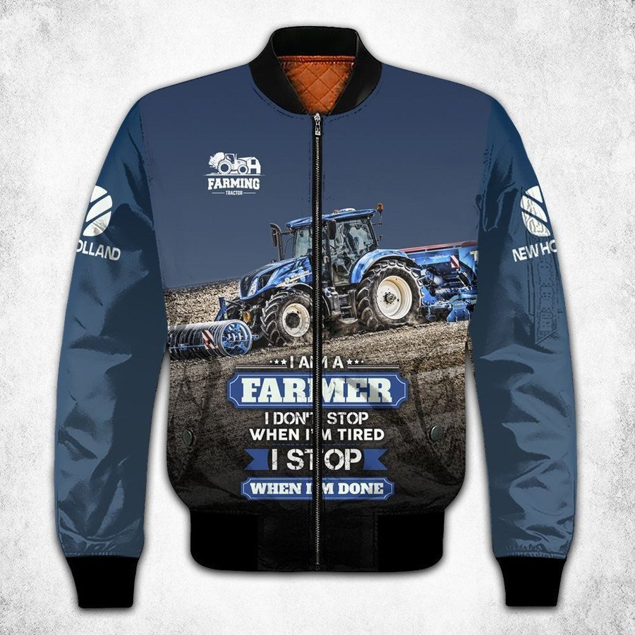 New Holland Farming Tractor Bomber Jacket