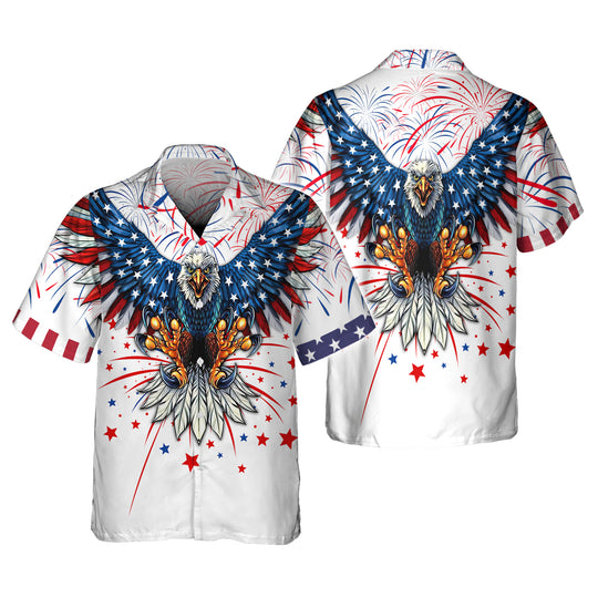 American Eagle 4th of July Hawaiian Shirt