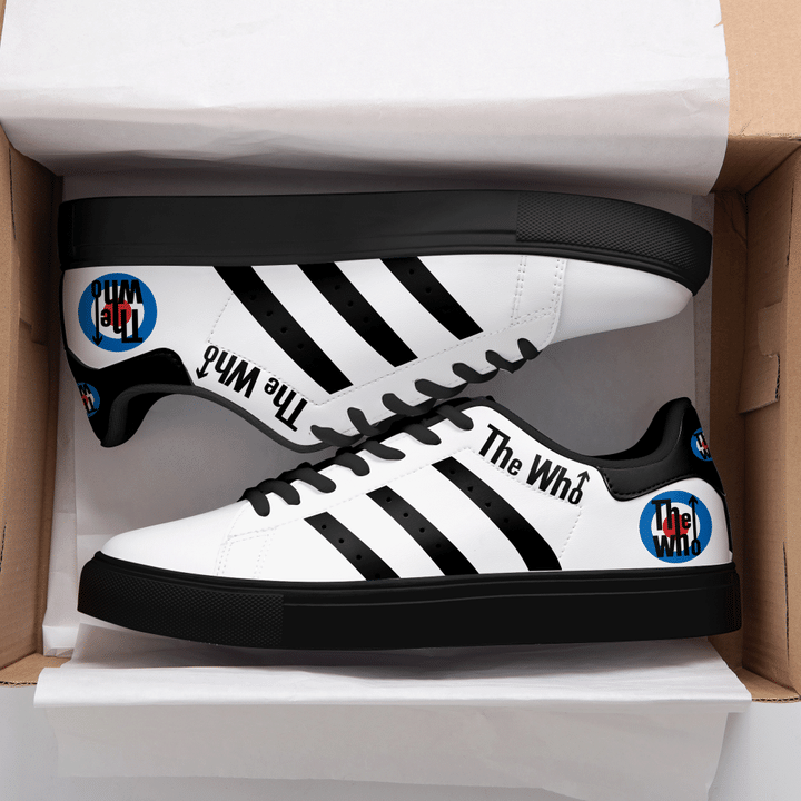The Who Black And White Stan Smith Low Top Shoes