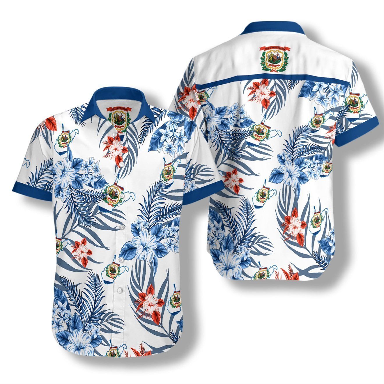 West Virginia Proud Hibicus Hawaiian Shirt