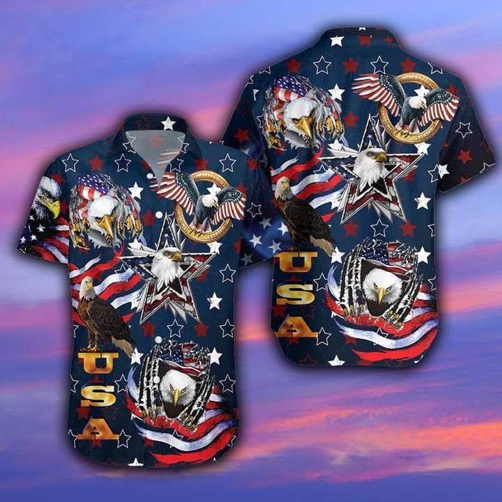 USA Eagle Patriotism Hawaiian Shirt