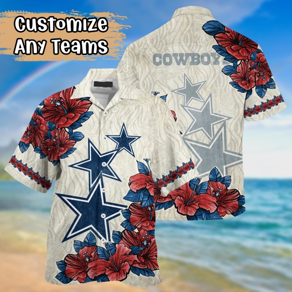Dallas Cowboys Flower Hawaiian Shirt