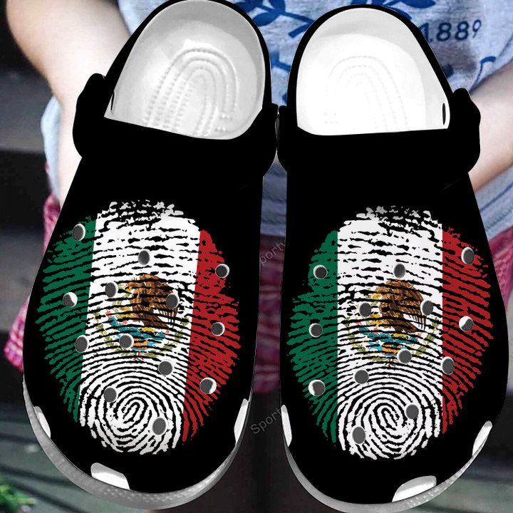 Mexico DNA Flag Crocs Crocband Clogs
