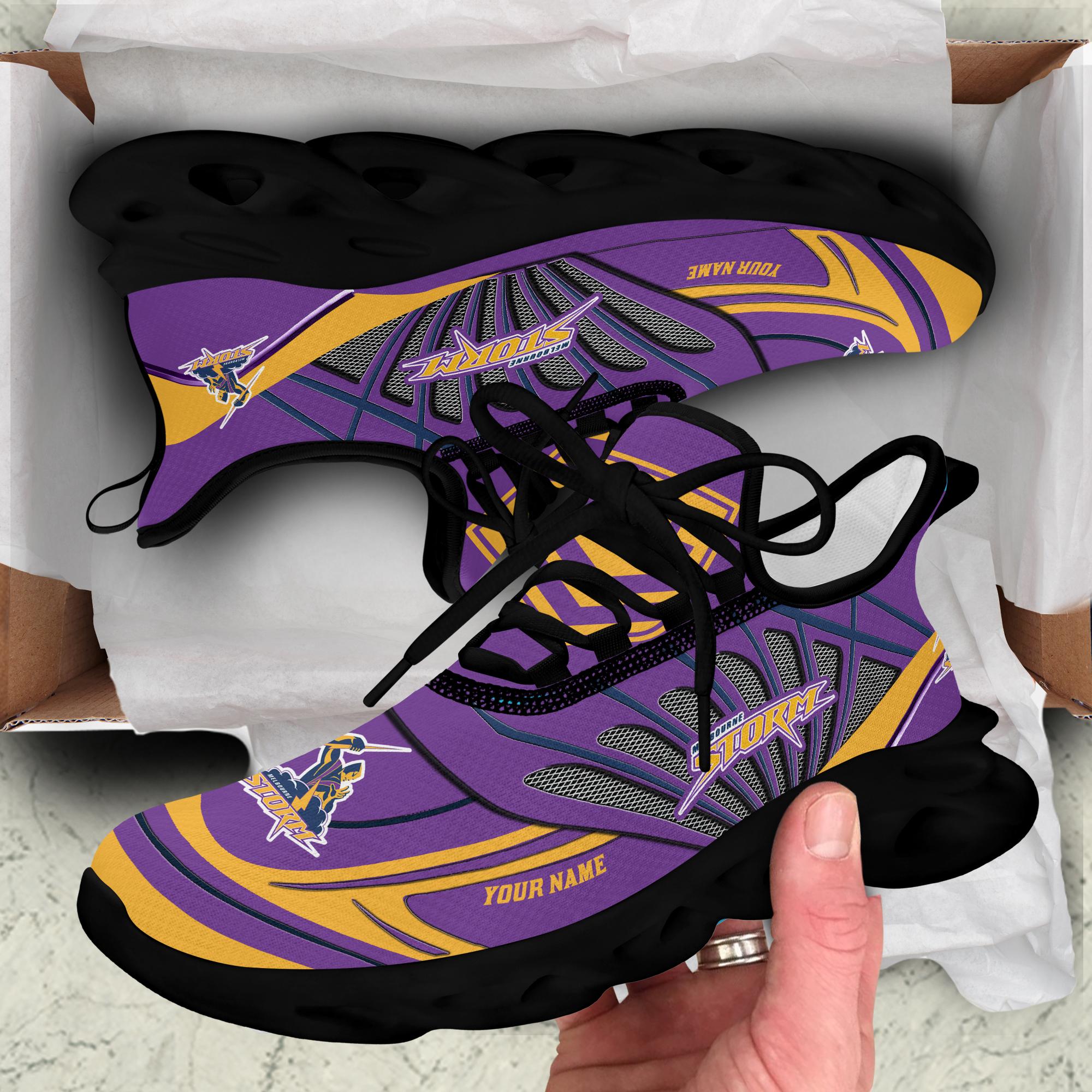 Melbourne Storm NRL Custom Name Clunky Max Soul Shoes