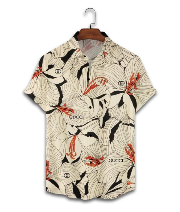 Gucci hibiscus hawaiian shirt and short